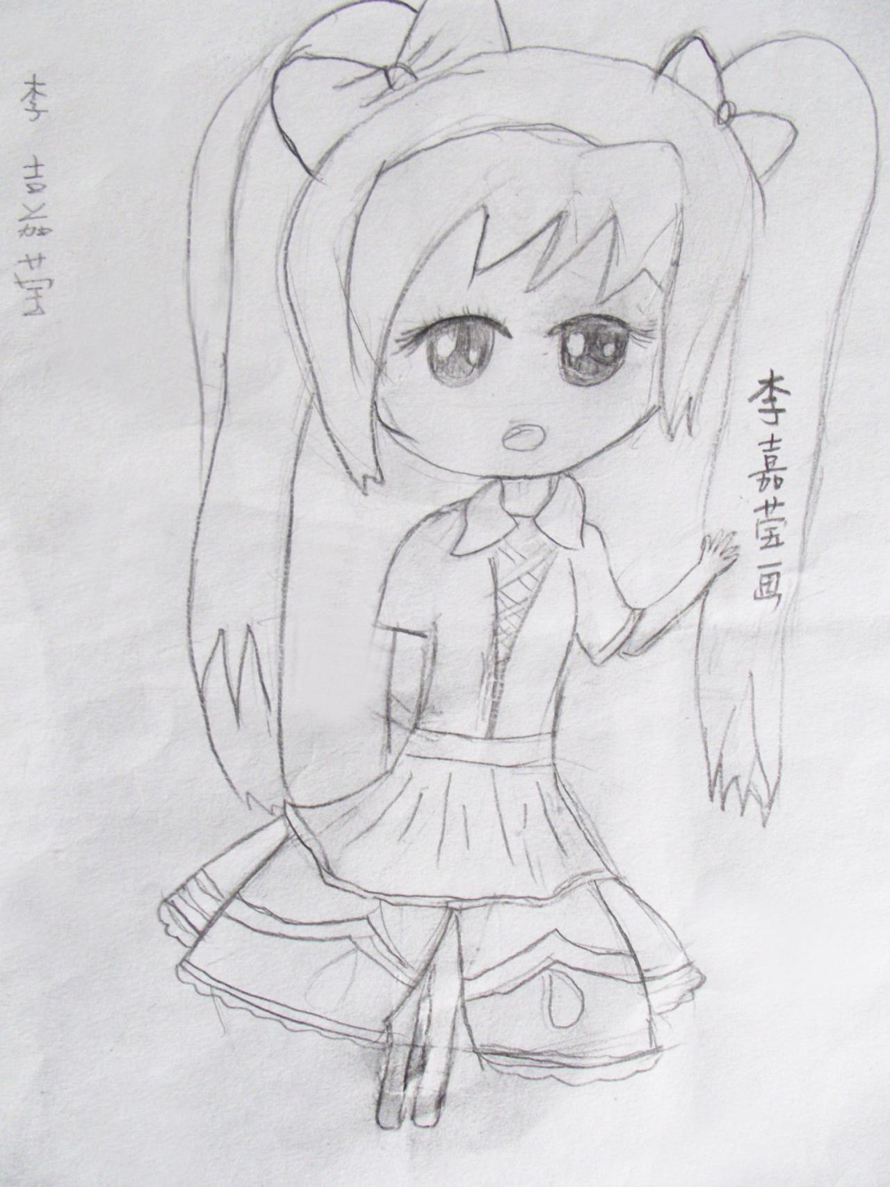 Q版女孩 李嘉莹画