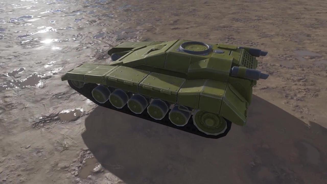 新版3D坦克底盘独裁者模型