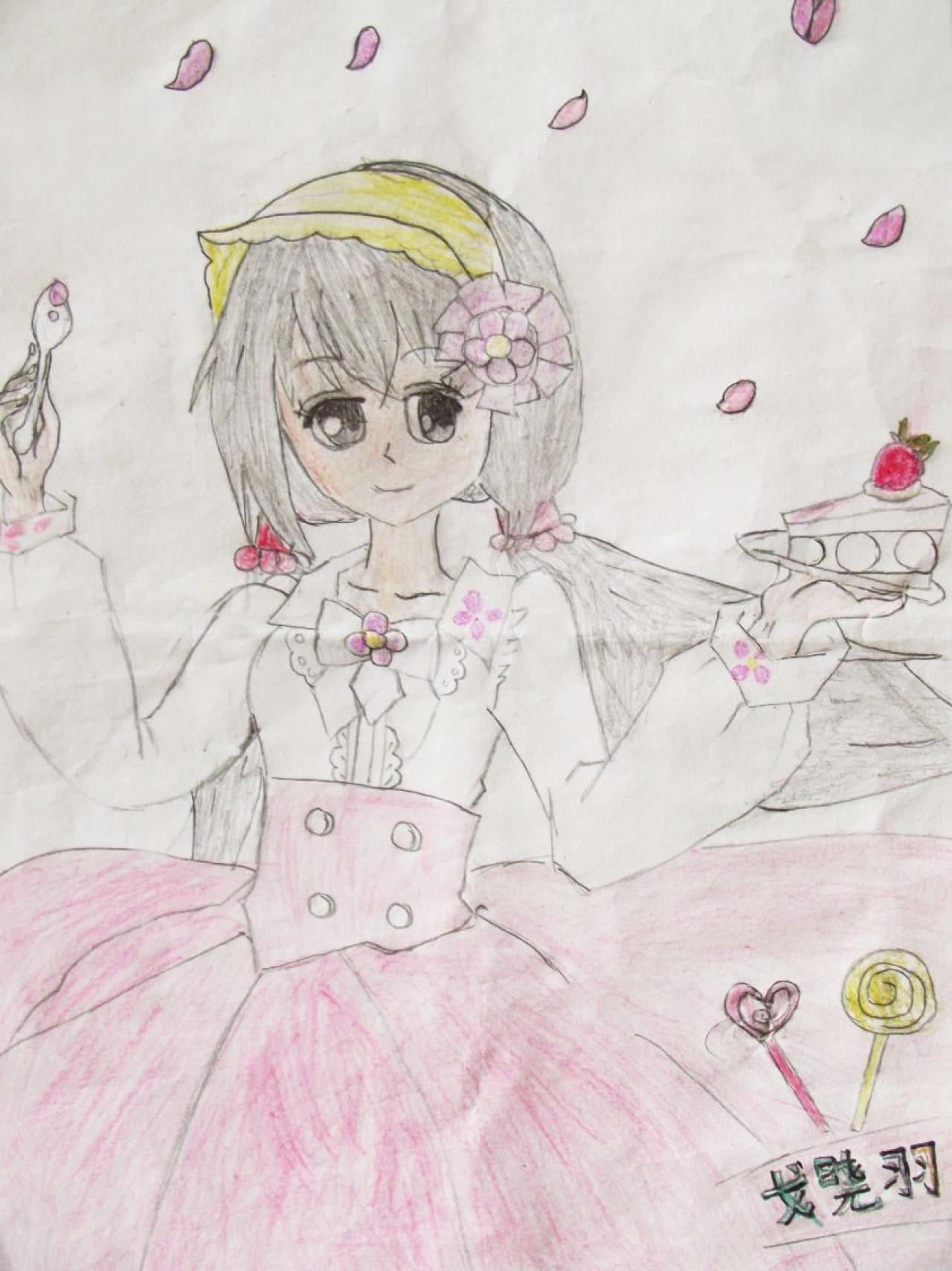 梦色蛋糕师 少女 戈晓羽画