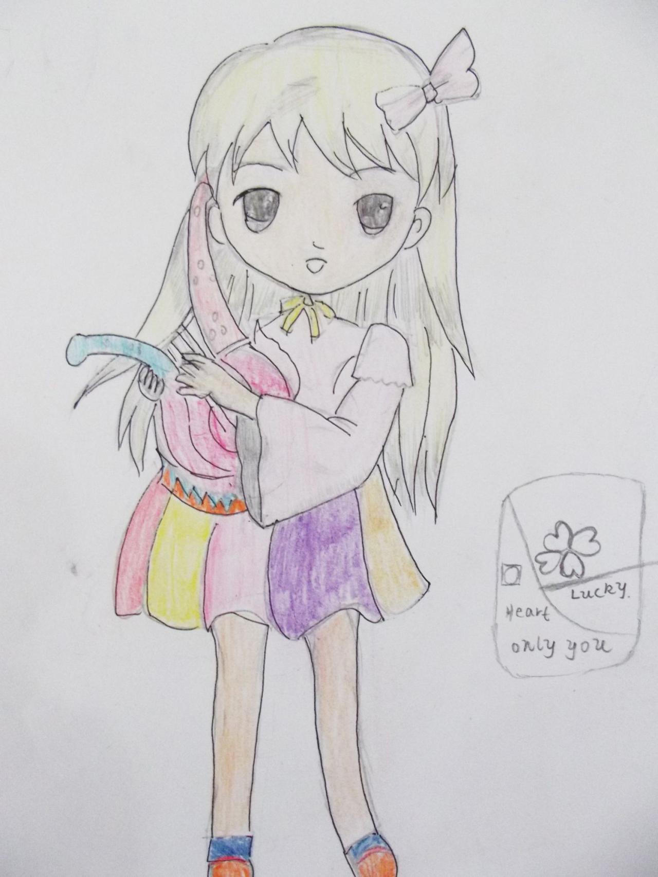 Lucky 四叶草 女孩  薛紫燕画