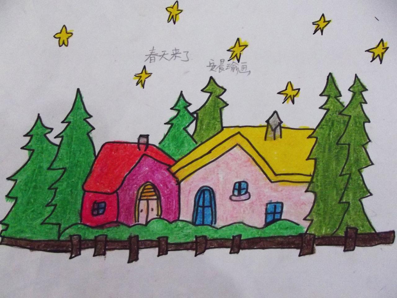 春天的小房子 安晨瑜画