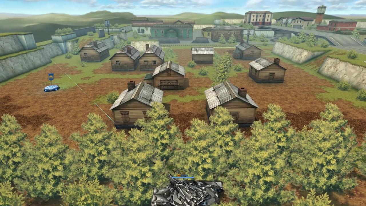 3D坦克大桥3C地图中适合蓝队镭射炮的位置