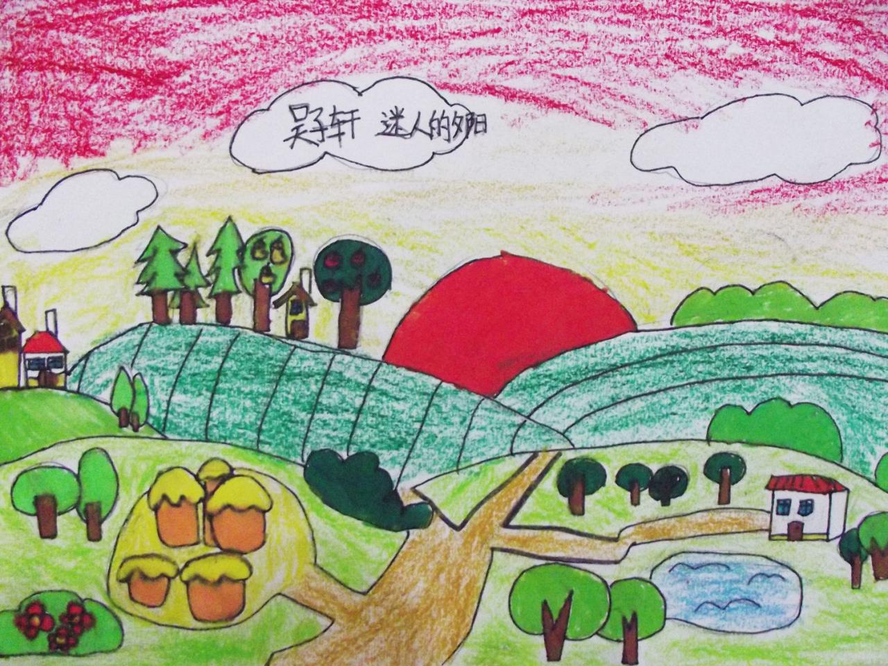 迷人的夕阳 吴子轩画