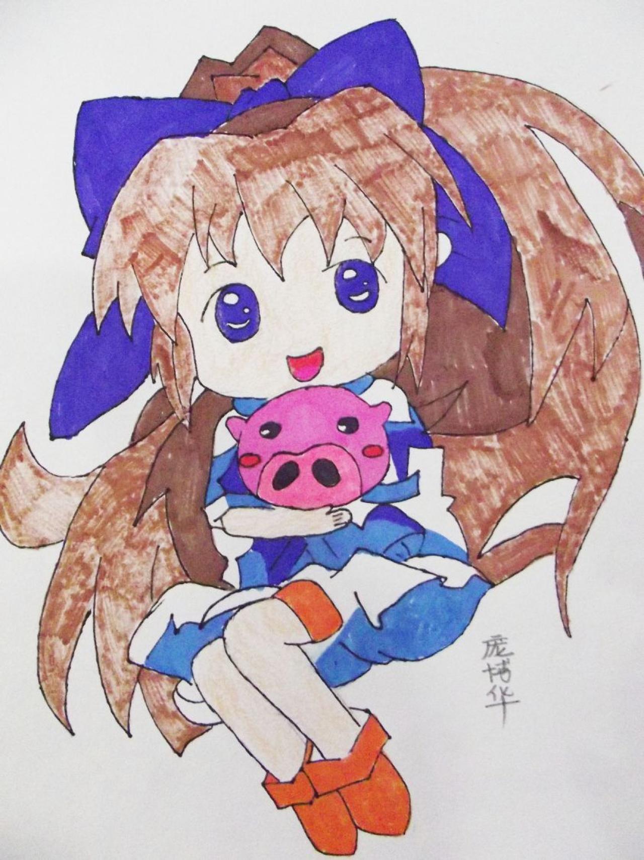 守护甜心星月 庞博华画