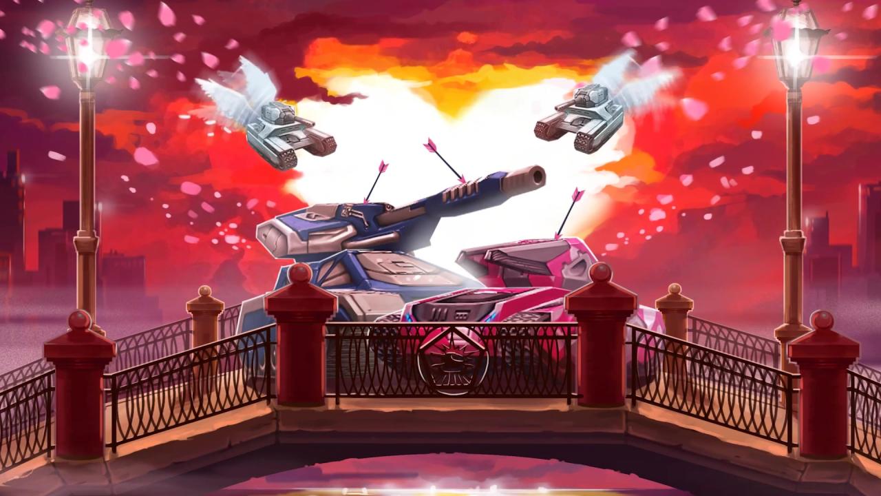 3D坦克情人节壁纸