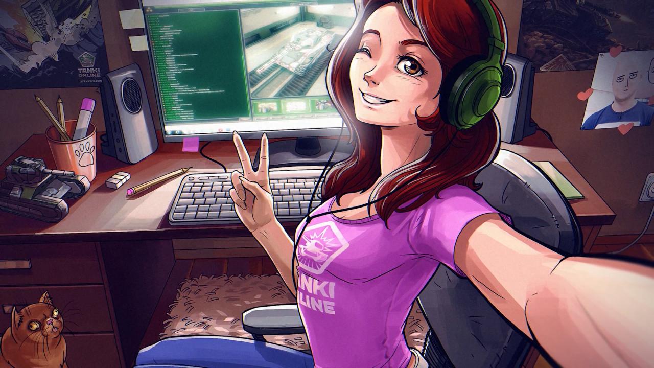 3D坦克玩3D坦克的女孩活动主题壁纸