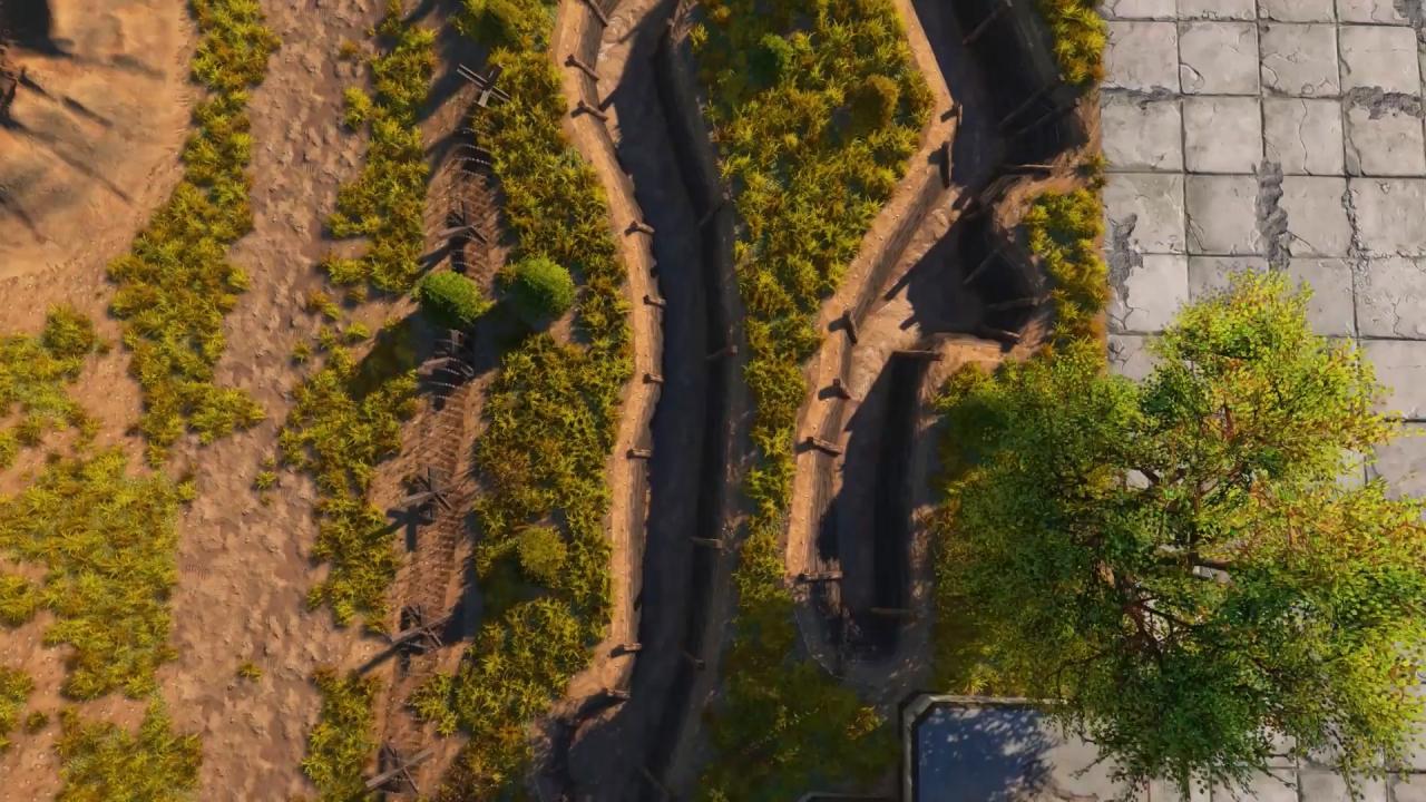 Unity新版3D坦克沼泽平原地图中纵横的战壕