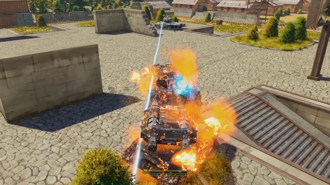 Unity新版3D坦克炮塔激光炮的激光穿透两辆坦克