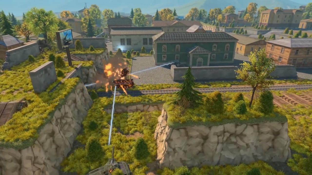 Unity新版3D坦克炮塔激光炮的两束激光交叉同时命中目标