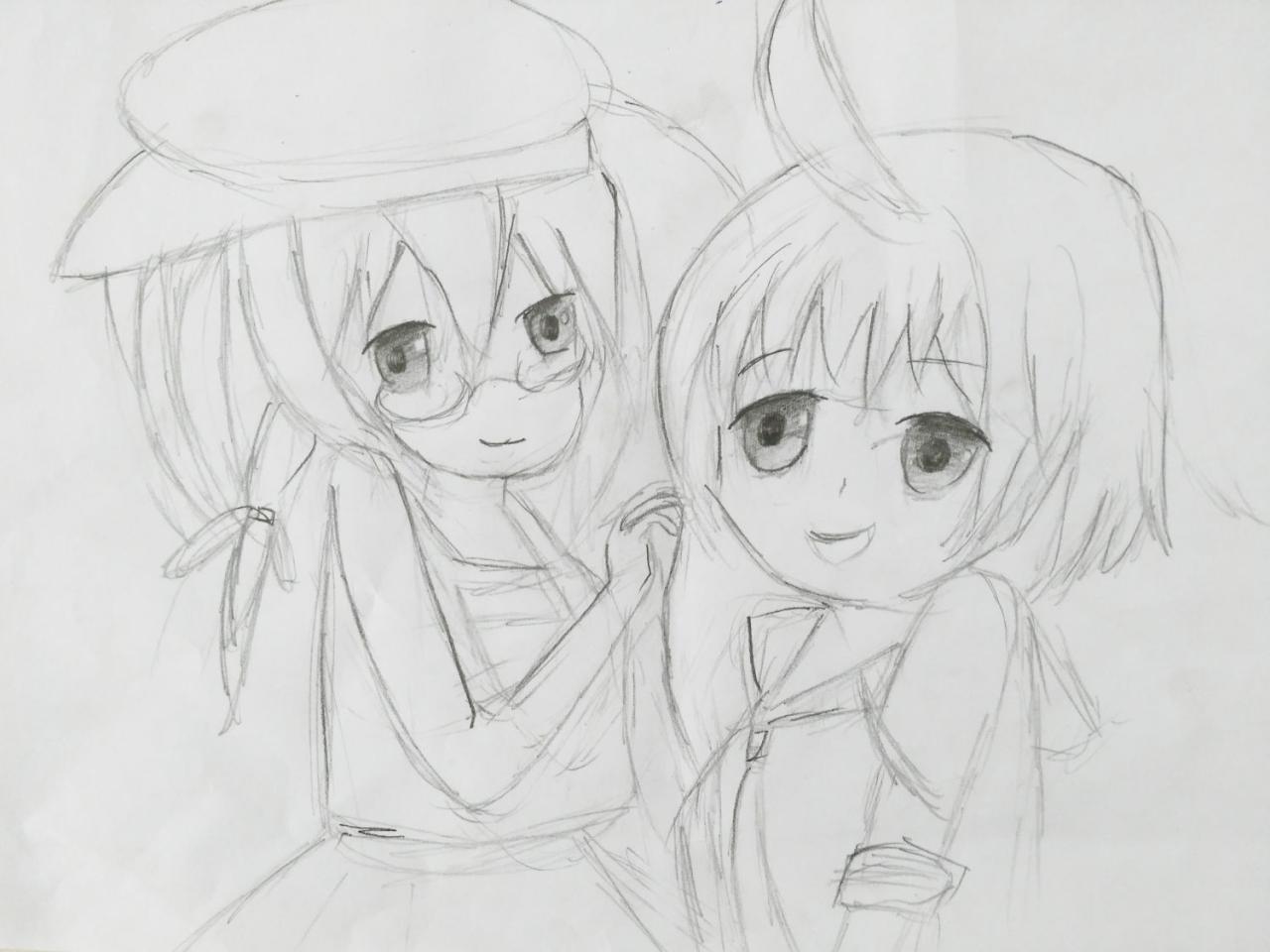 两位女生 毋沛媛画