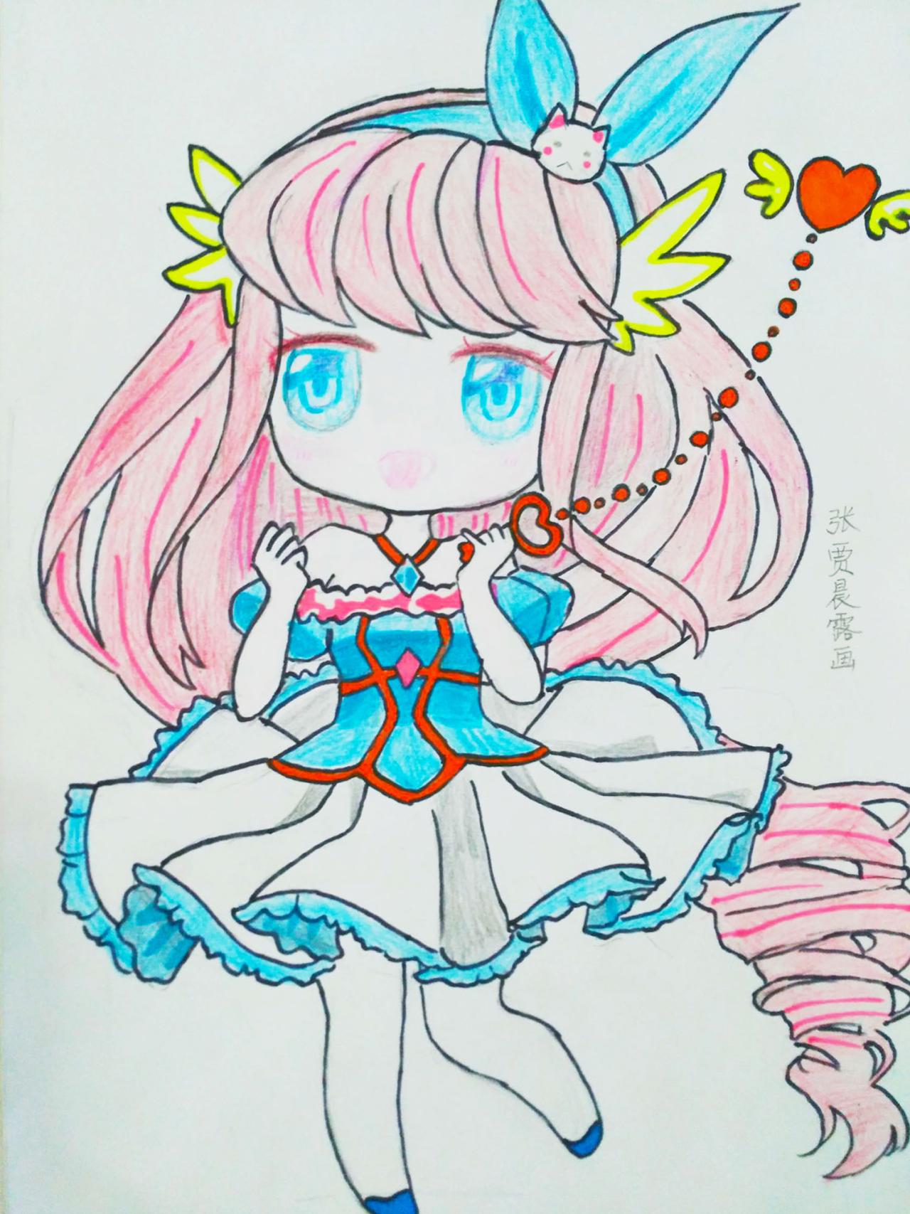 Q版小女孩 张贾晨露画