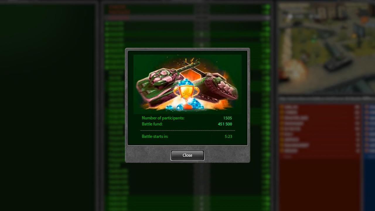 3D坦克自动匹配赛玩家等待匹配时的界面