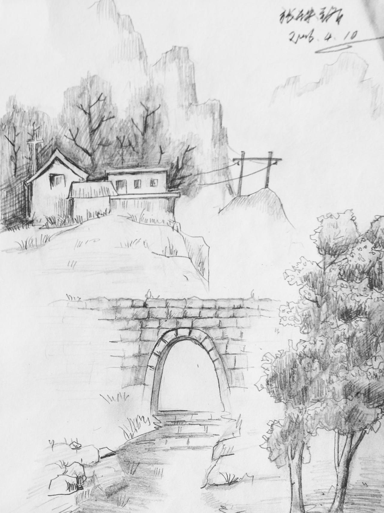 石拱门 张轶铭画