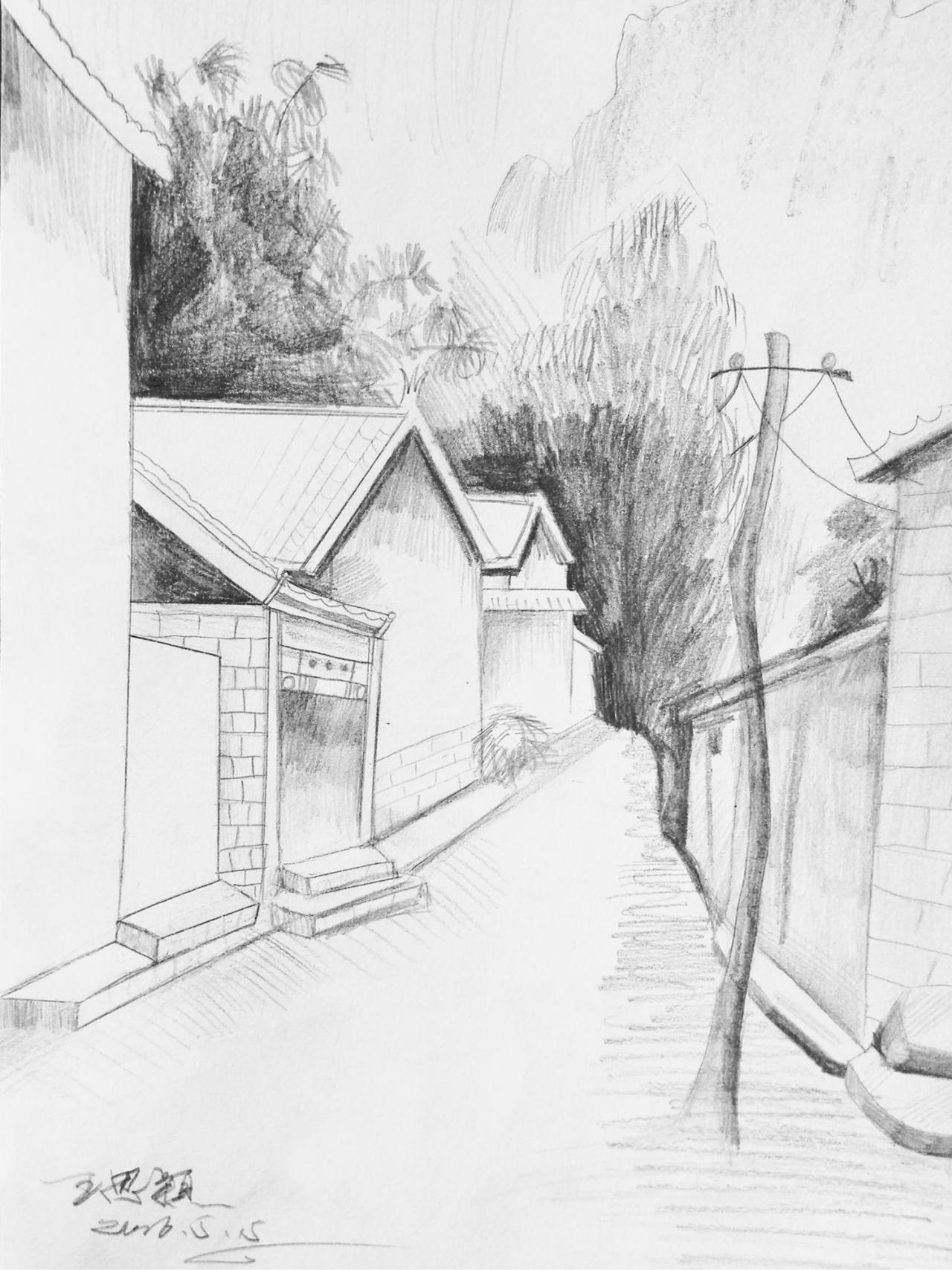 太行山村 王思颖画