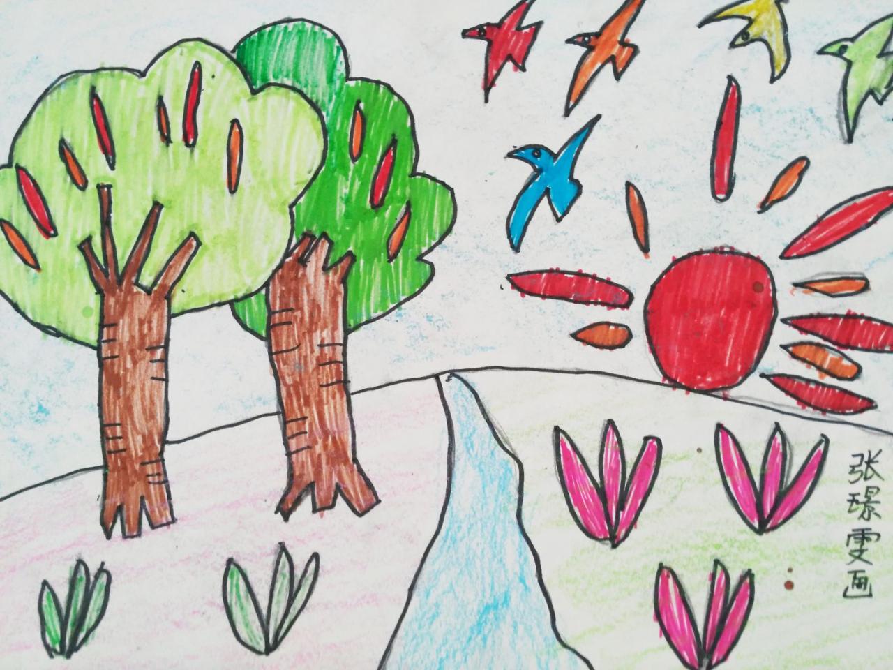 夏天 张璟雯画