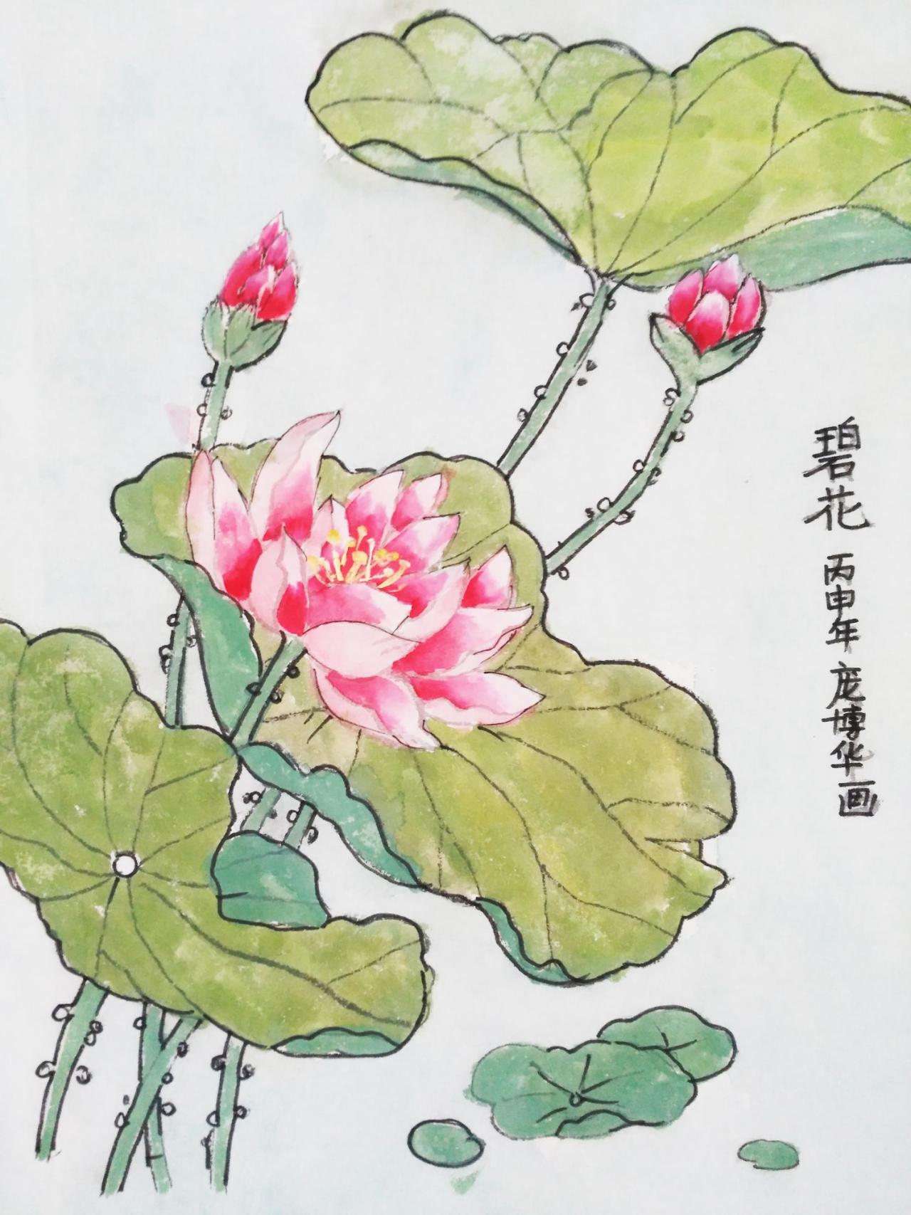 壁花小品 庞博华画