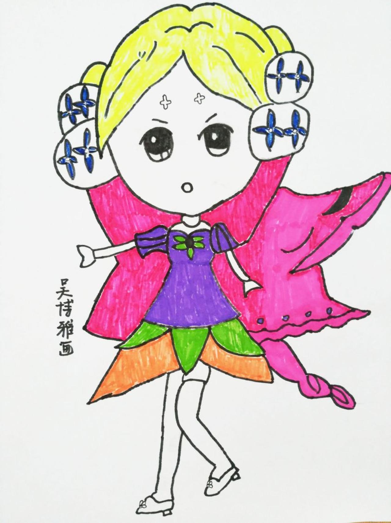 Q版女孩 吴博雅画