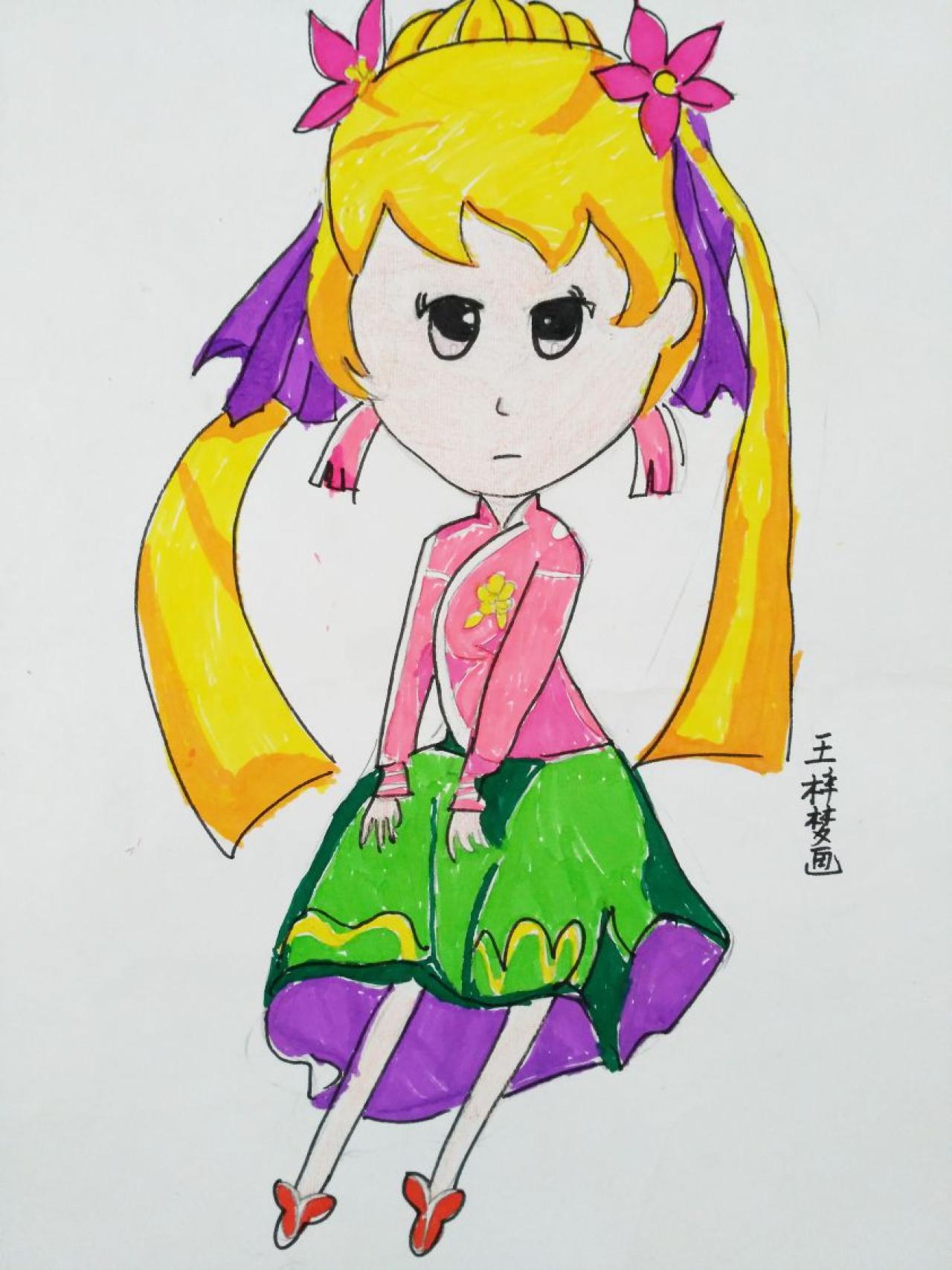 《鹿鼎记》Q版角色若曦 王梓梦画