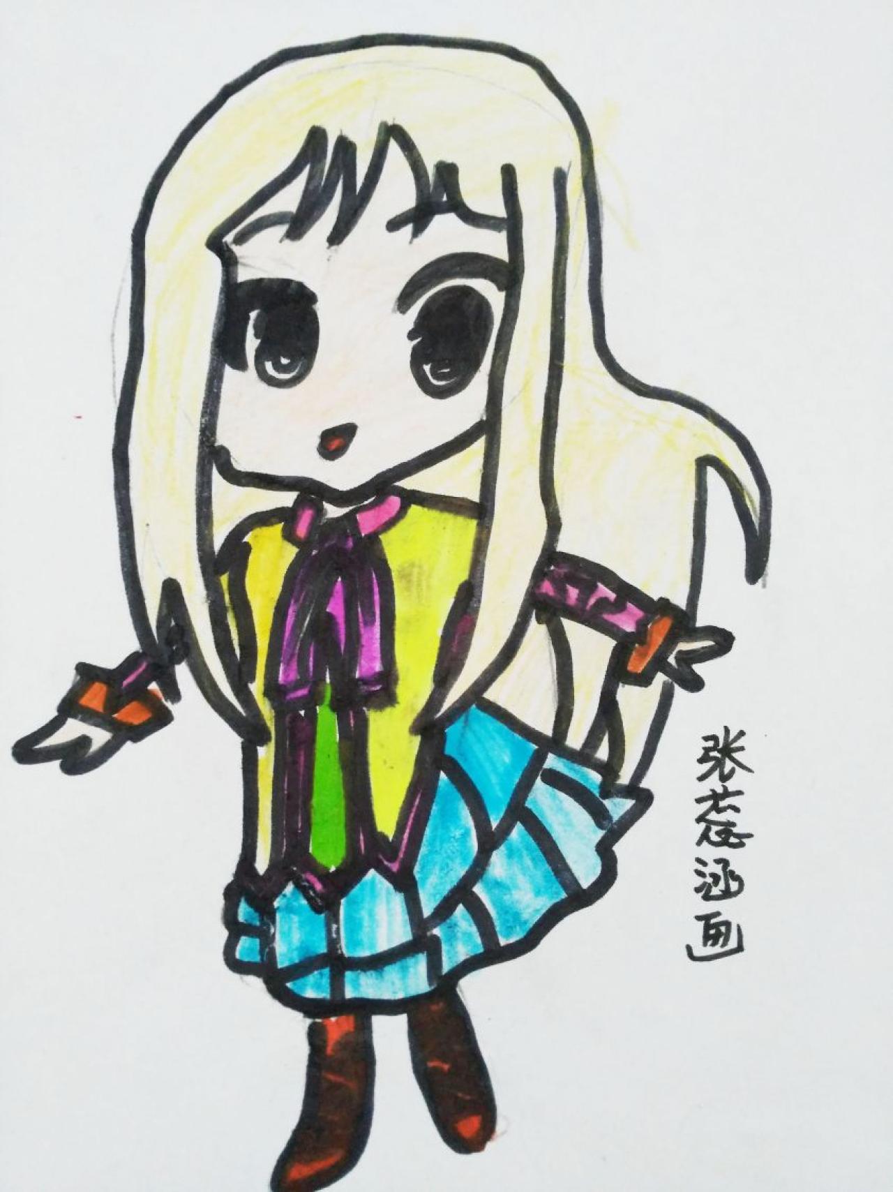 Q版女孩 张蕊涵画