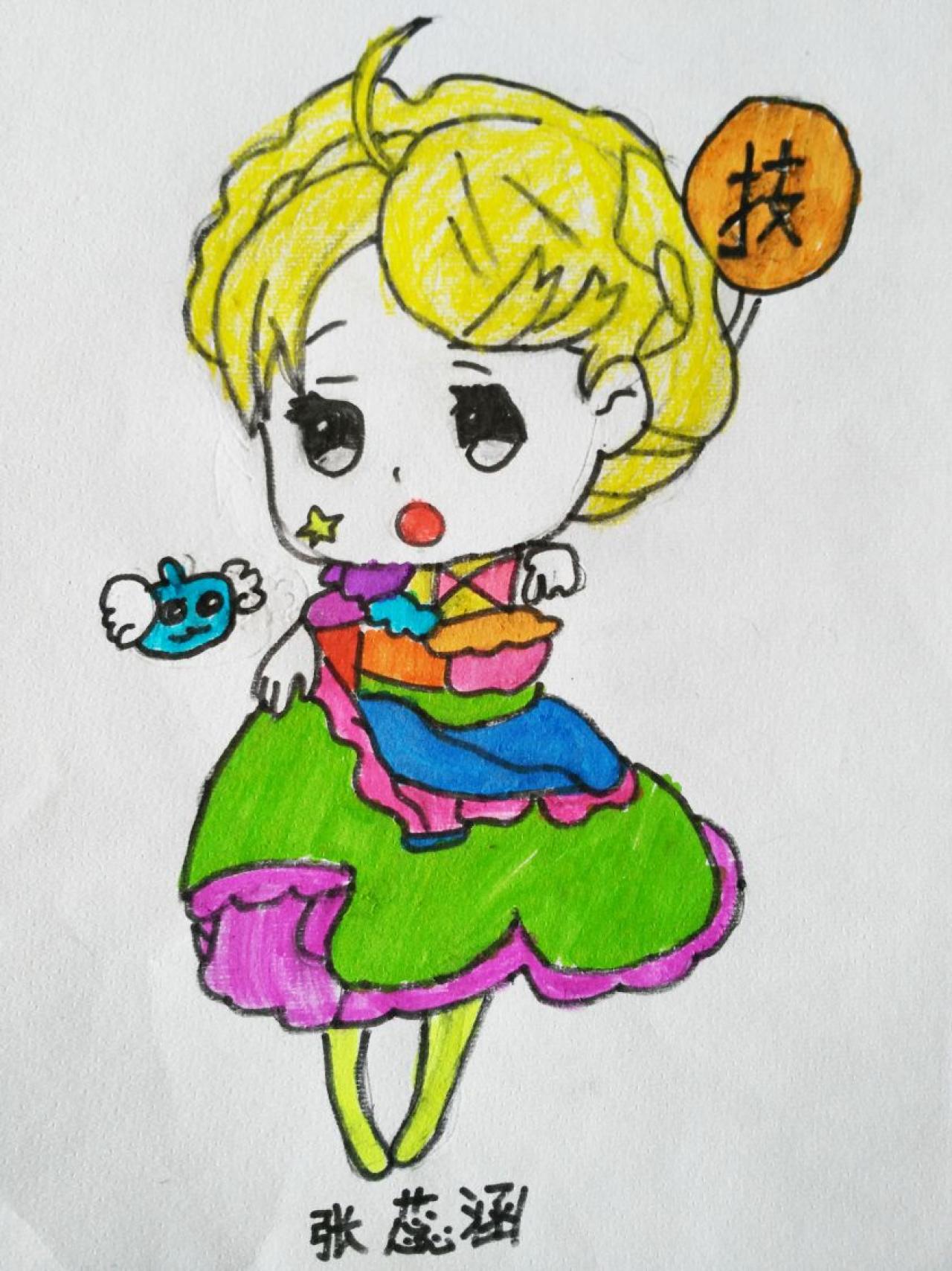 Q版女孩 张蕊涵画