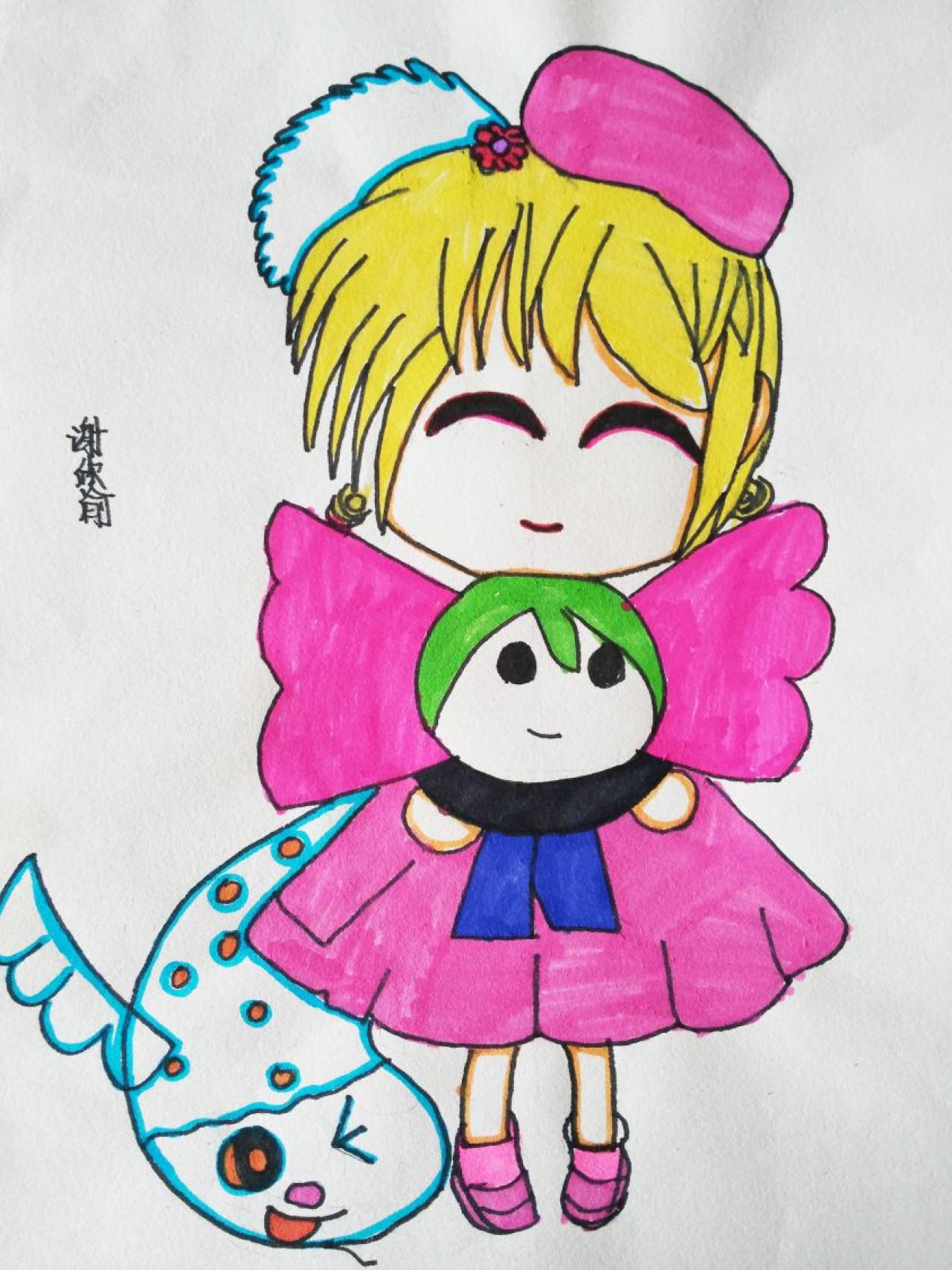 Q版女孩 谢欣渝画