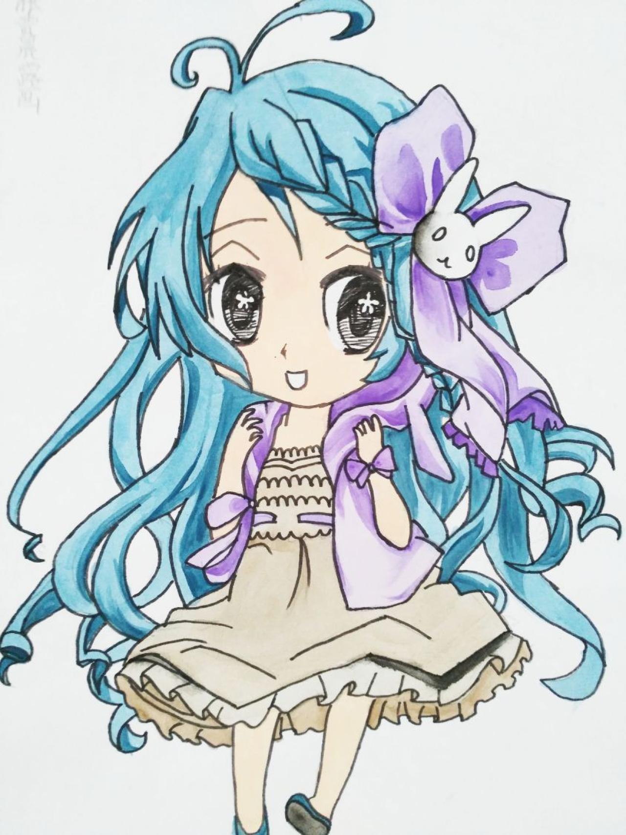 Q版女孩 张贾晨露画