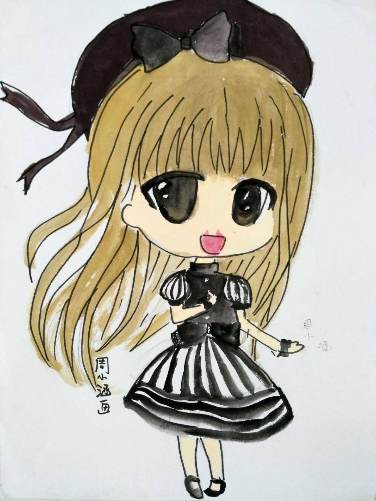 Q版女孩 周小涵画