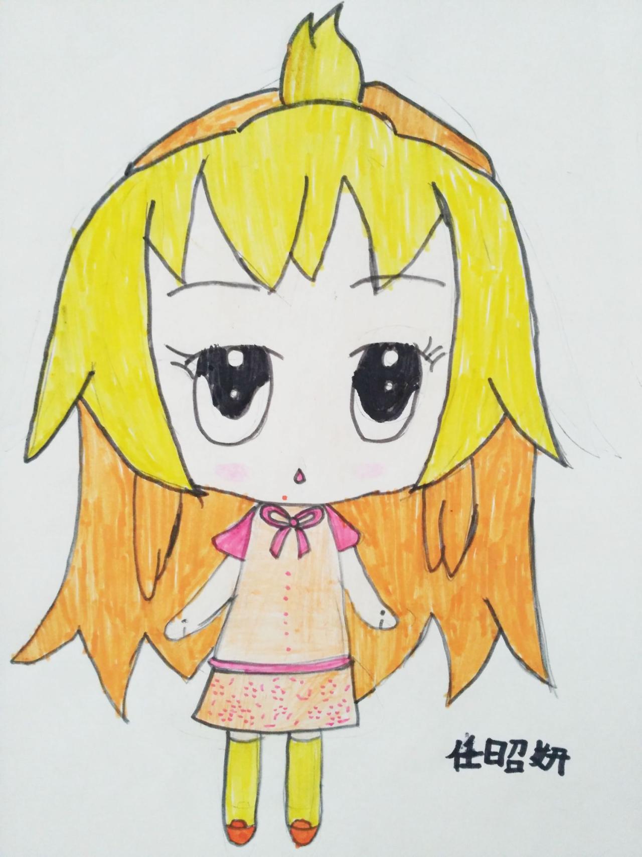 Q版动漫女孩 任昭妍画