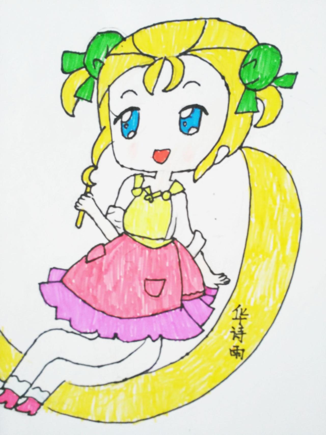 Q版动漫女孩 华诗雨画