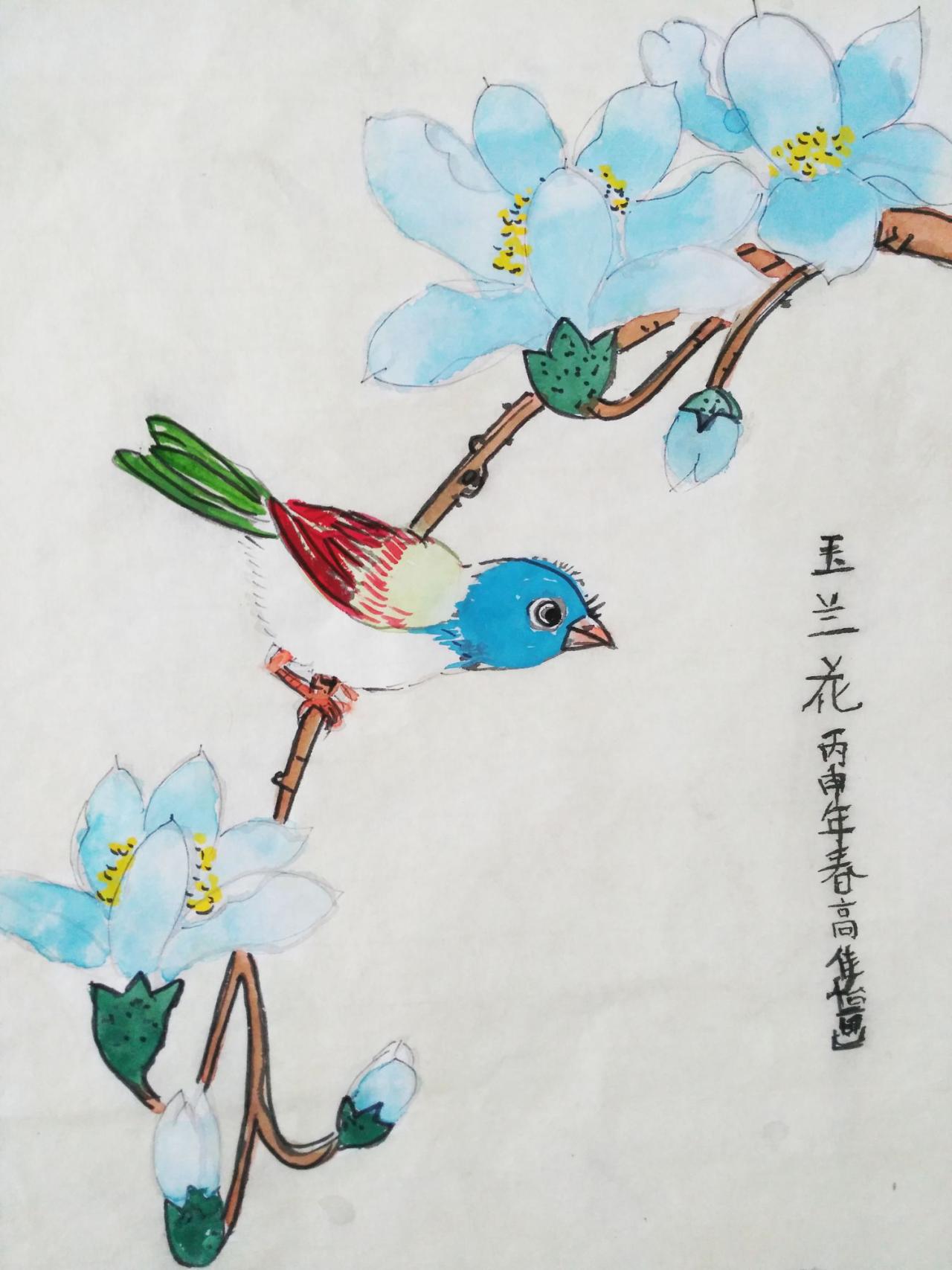 玉兰花 高佳怡画