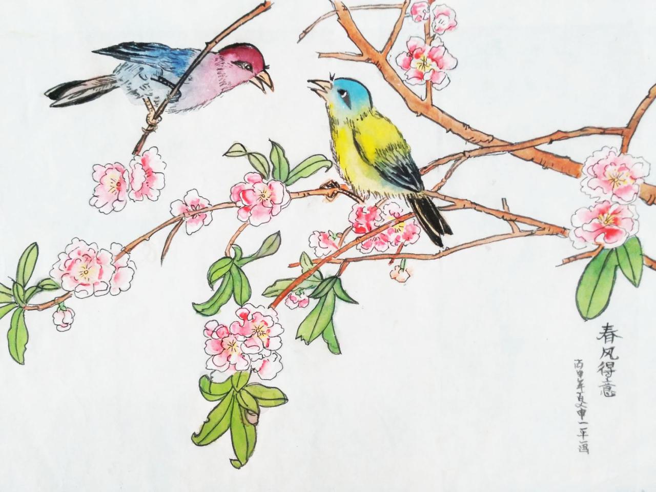 春风得意 申一平画