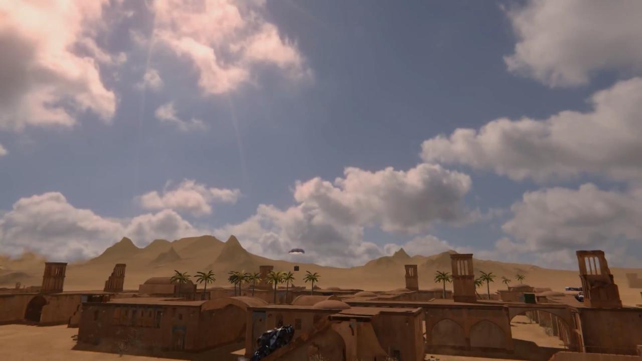 TankiX中圣地之战地图的沙尘暴