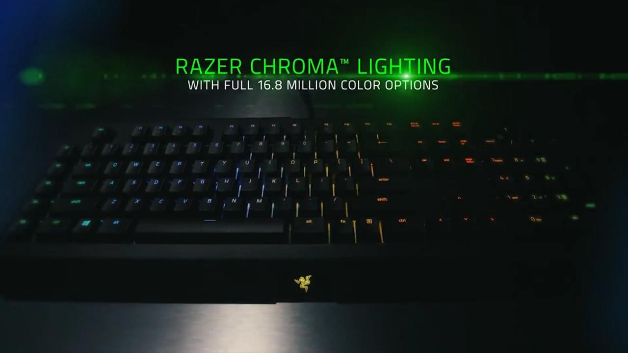 雷蛇黑寡妇蜘蛛幻彩背光V2版机械键盘