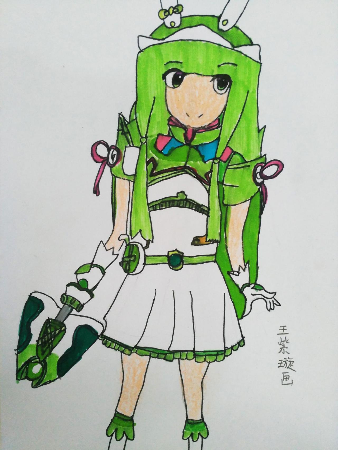 小女孩 王紫璇画