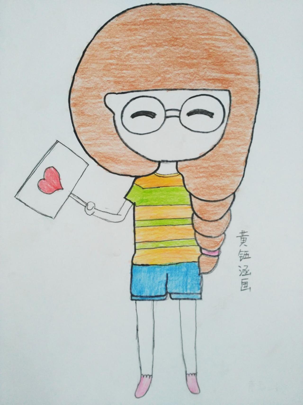 小女孩 黄钰涵画