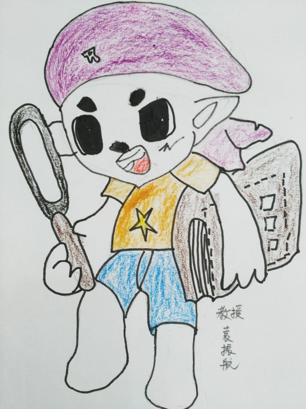 小男孩 袁振航画