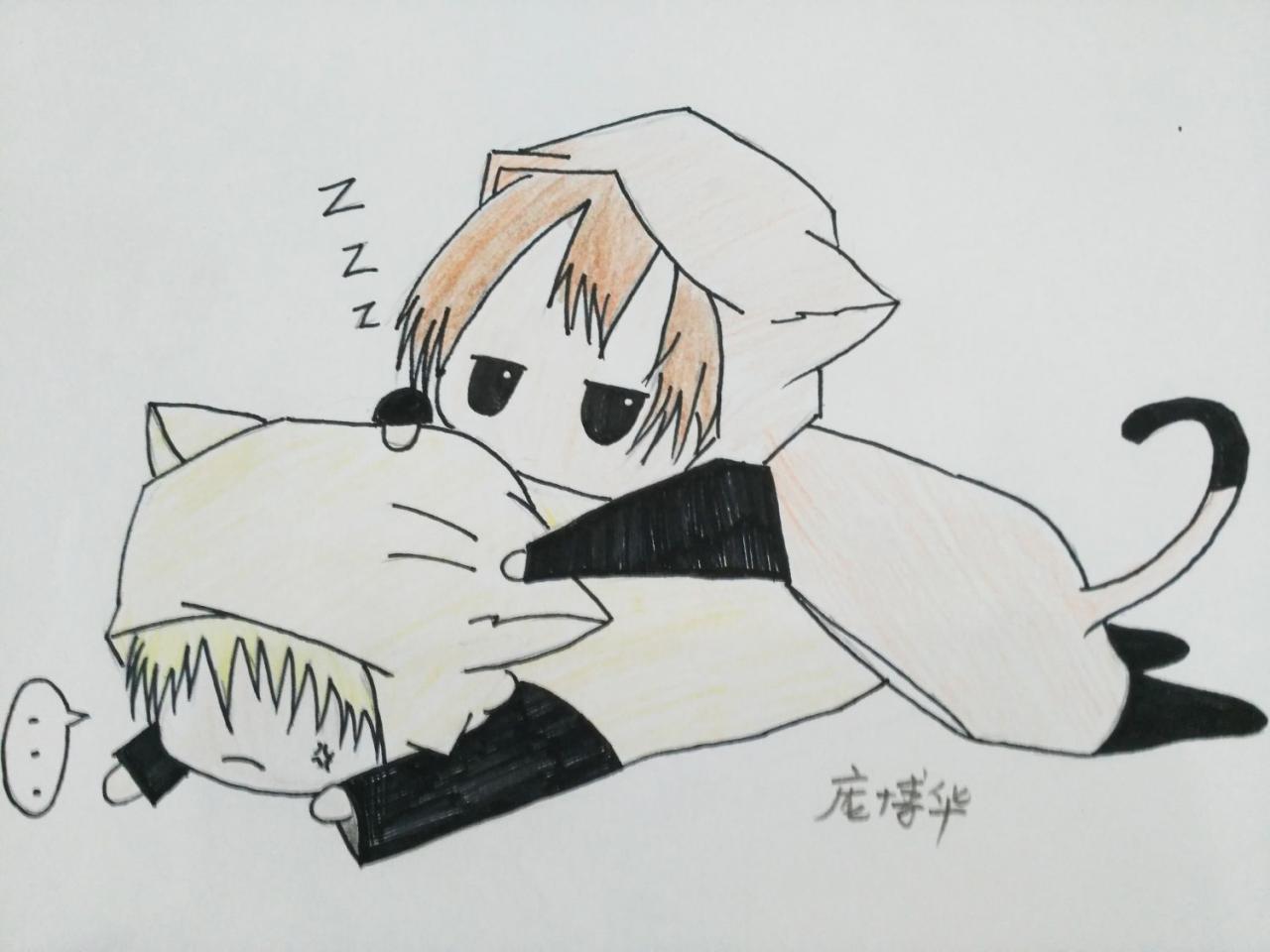 小女孩 庞博华画