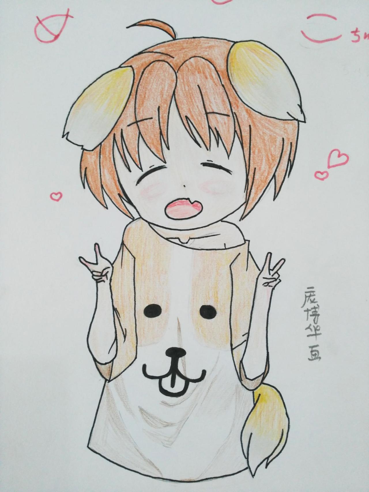 小女孩 庞博华画