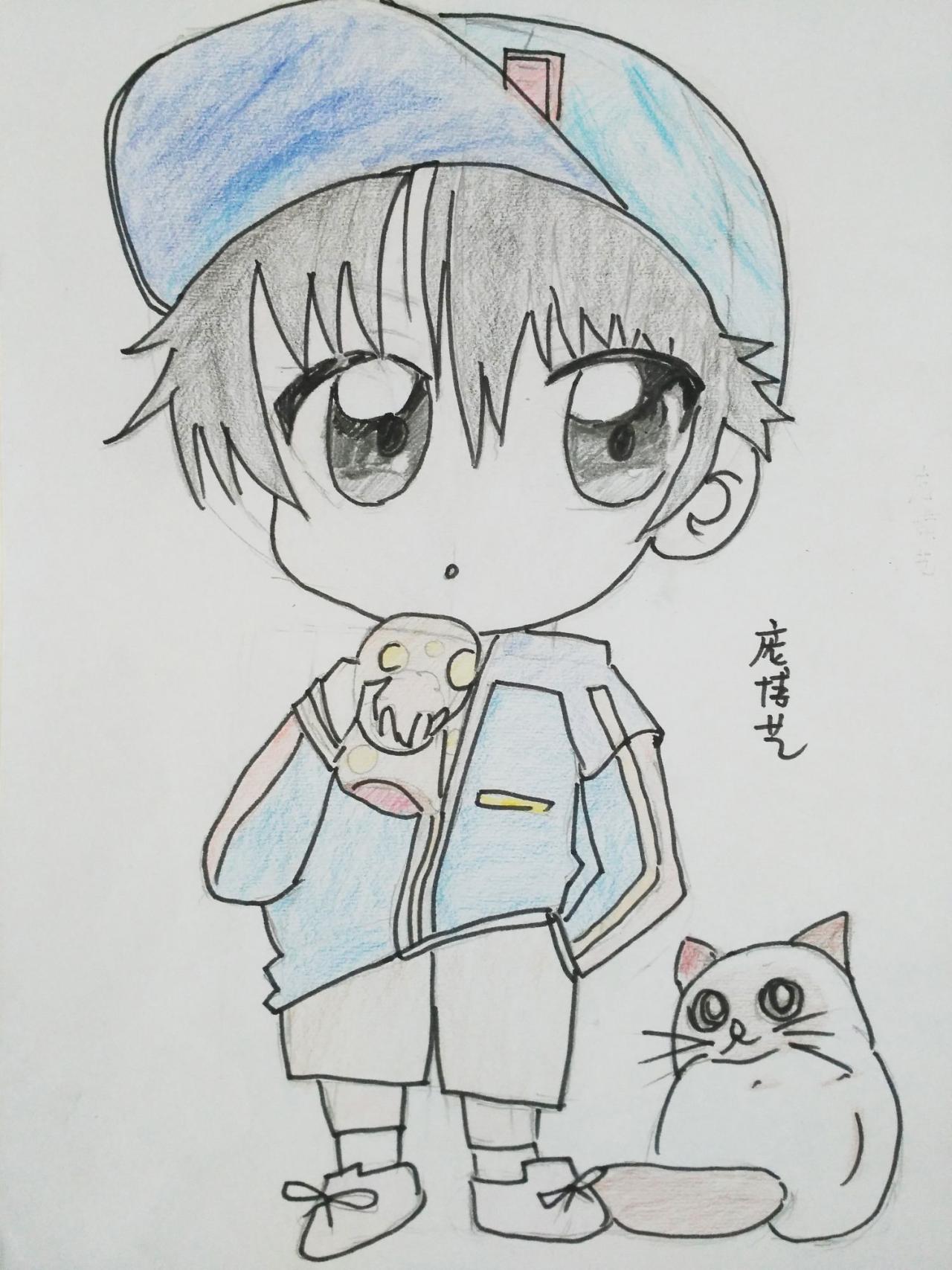 小男孩 庞博艺画