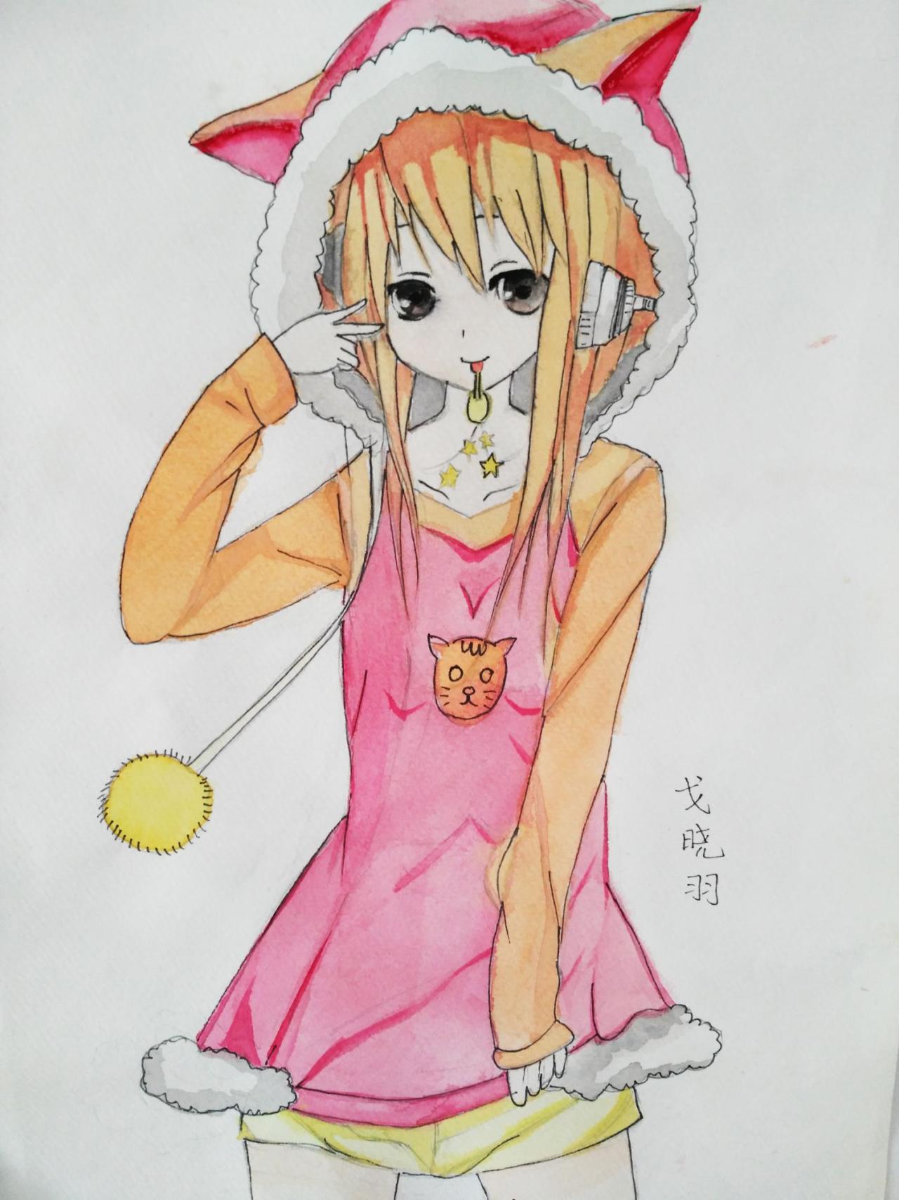 小女孩 戈晓羽画