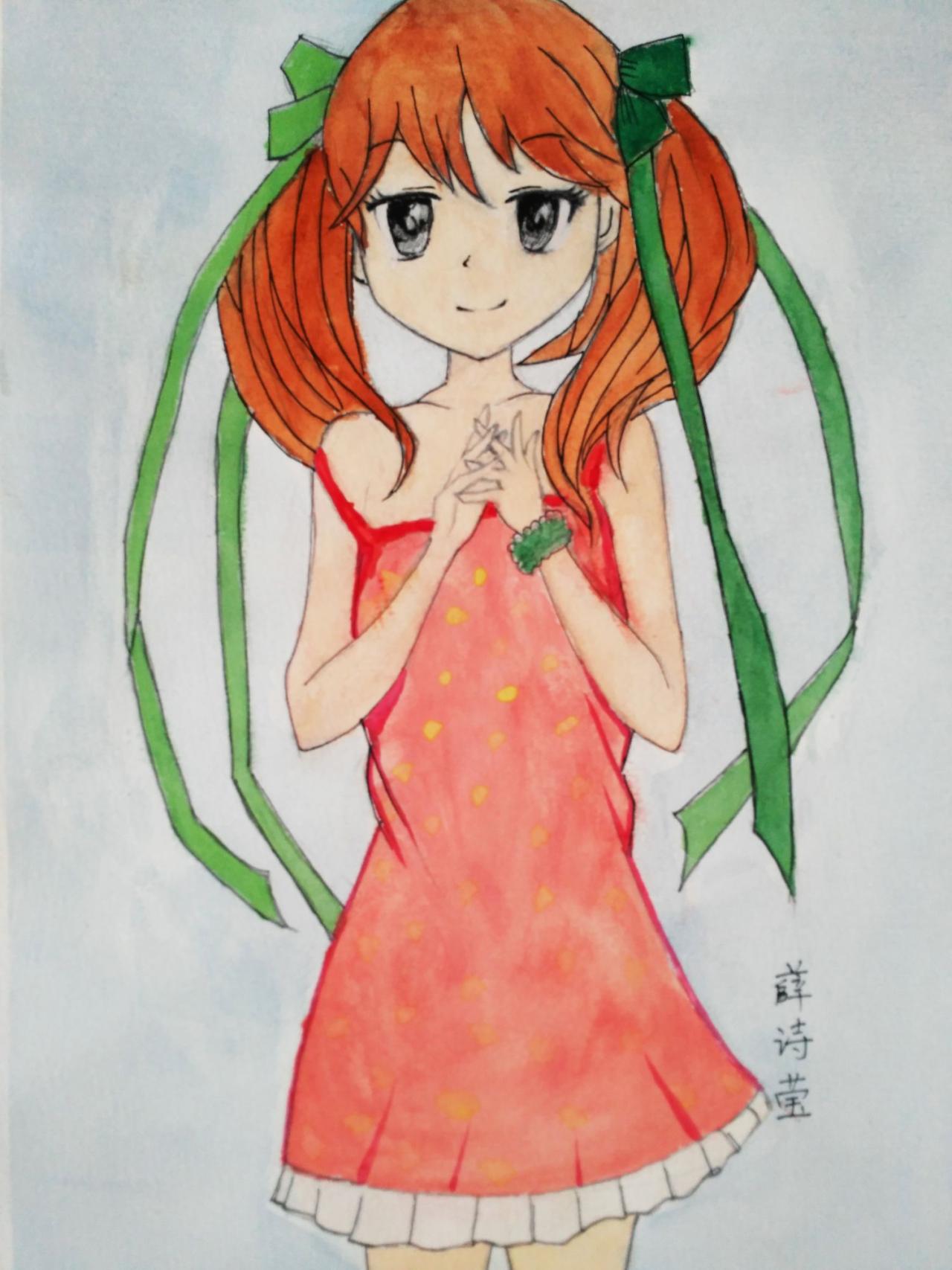 小女孩 薛诗莹画