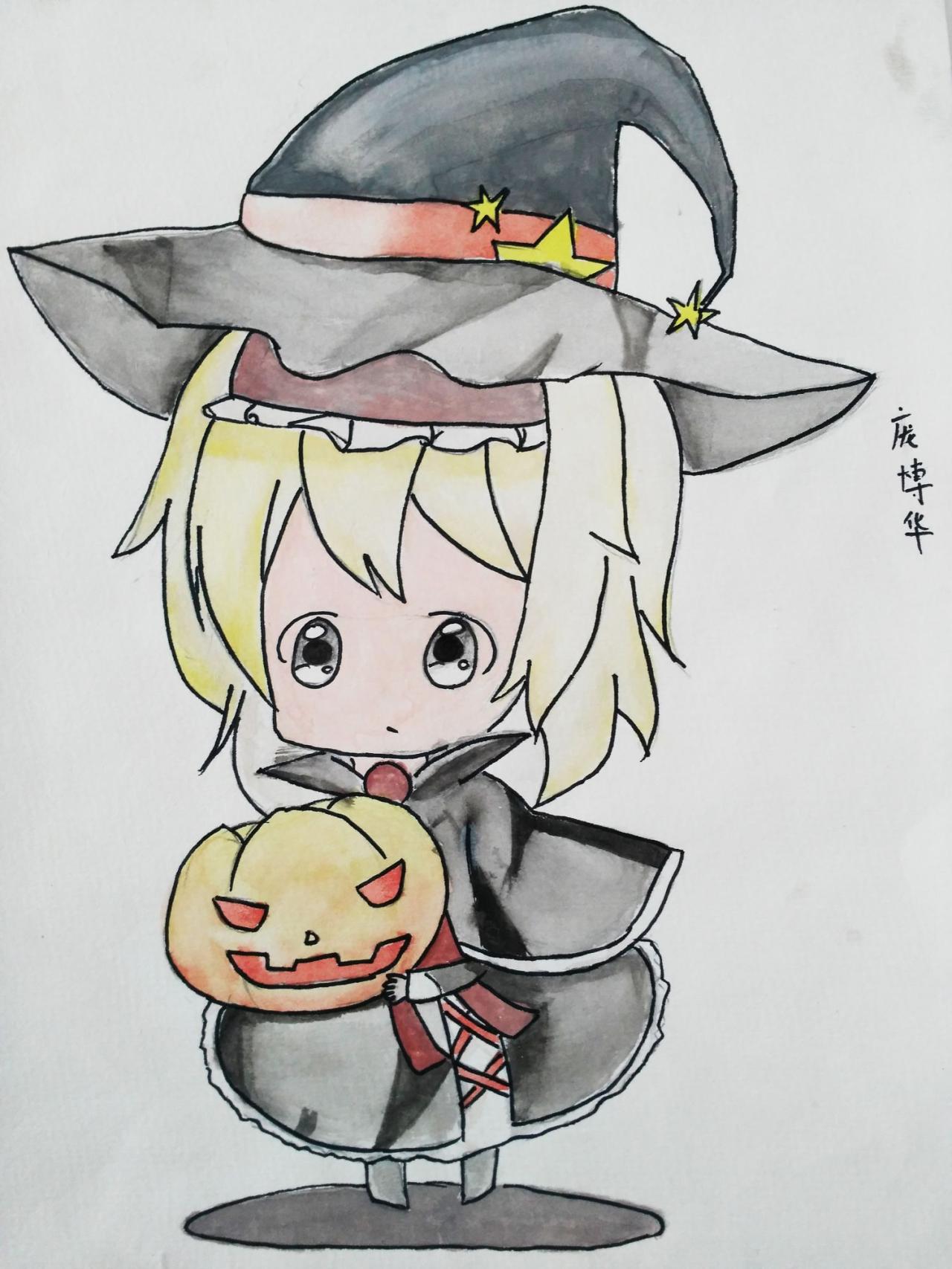 小女孩 庞博华画