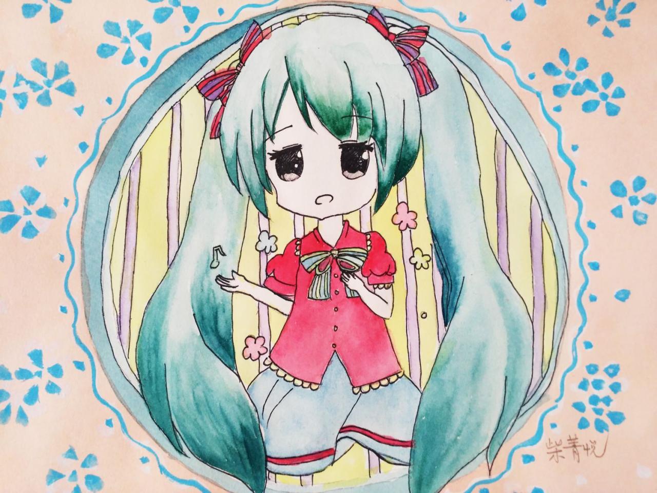 小女孩 柴菁悦画