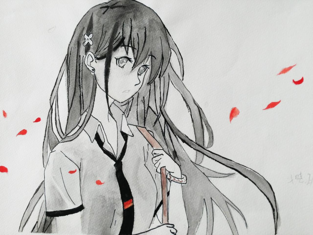 小女孩 戈晓羽画