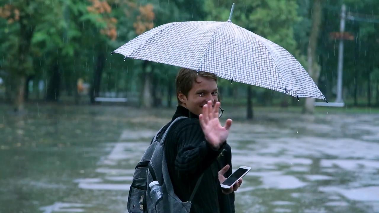 3D坦克夫妻雨中撑伞