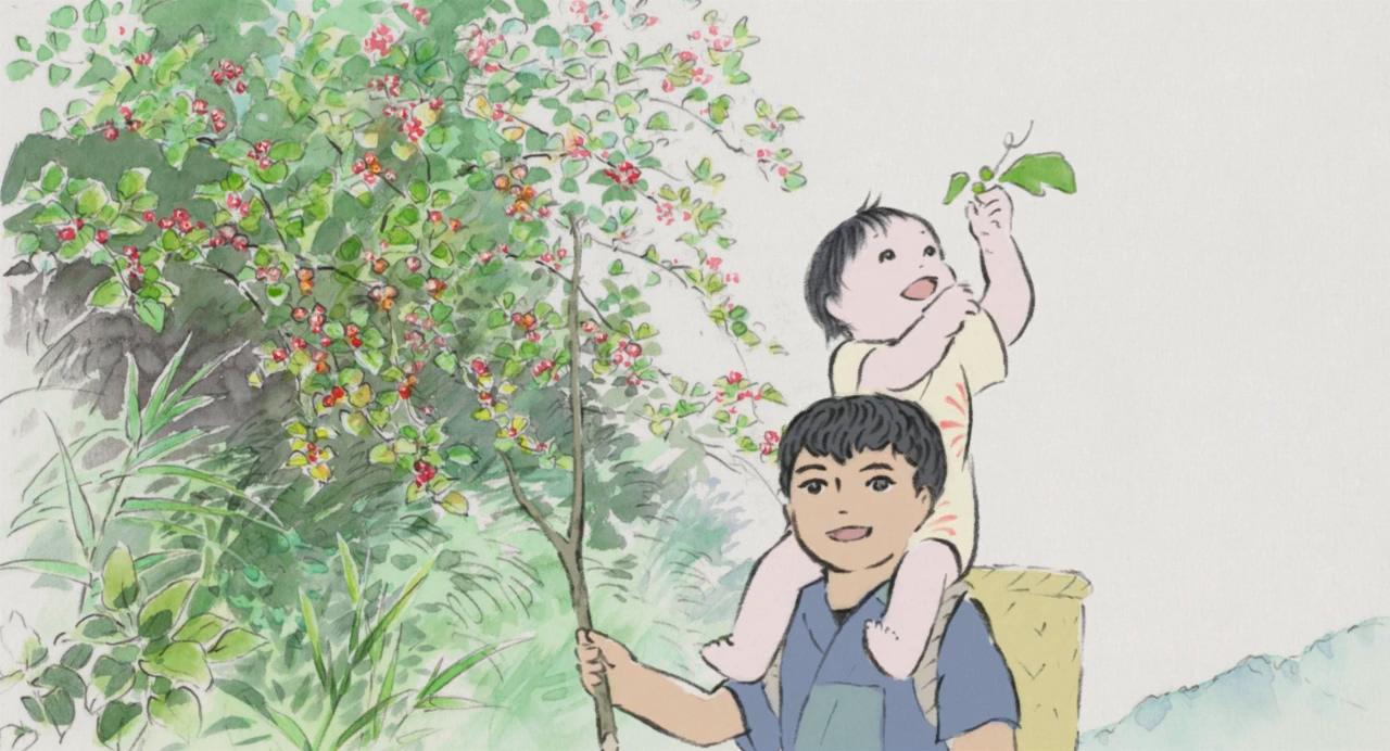 骑在舍丸肩上的小女孩