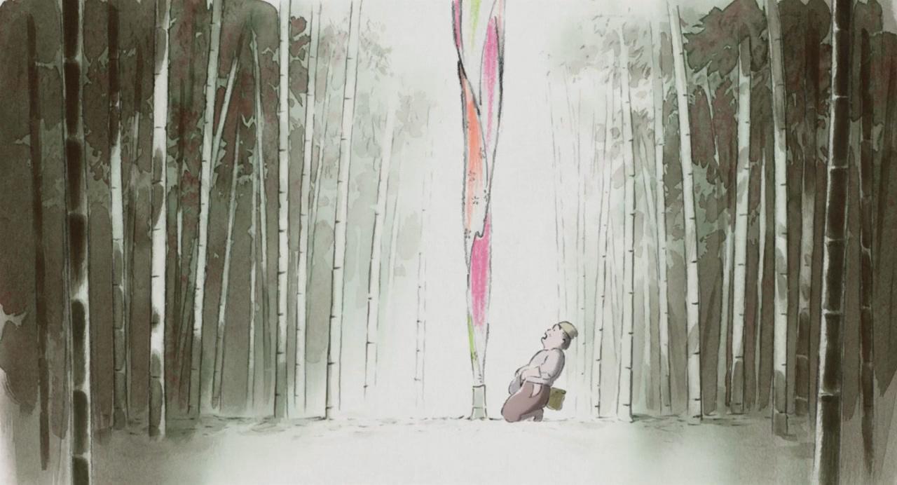 美丽衣服从竹子里喷出来