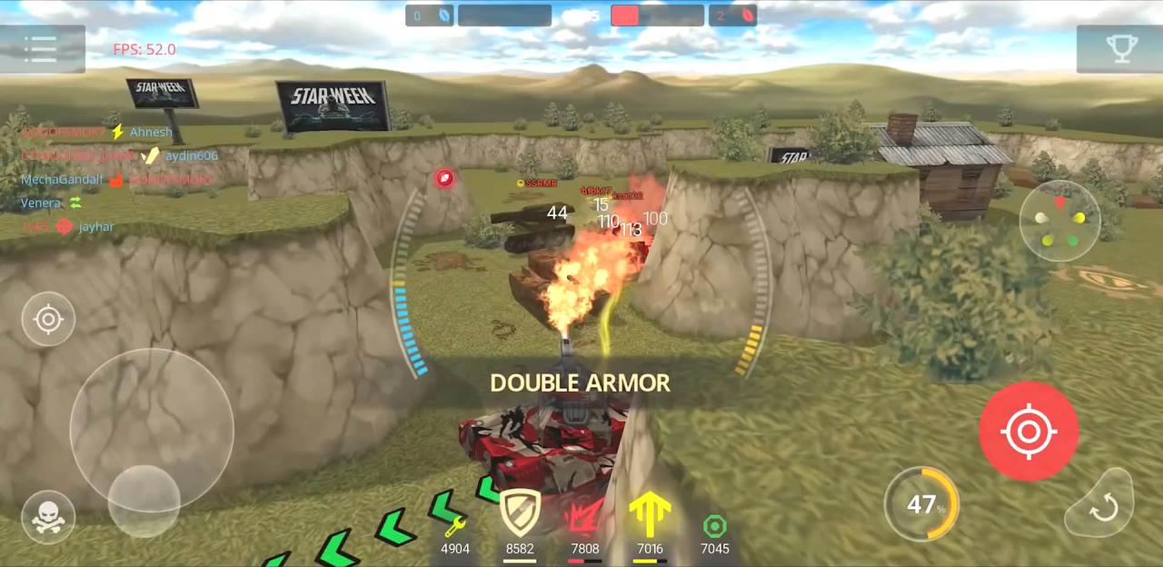 3D坦克移动版冷却中的双倍伤害道具