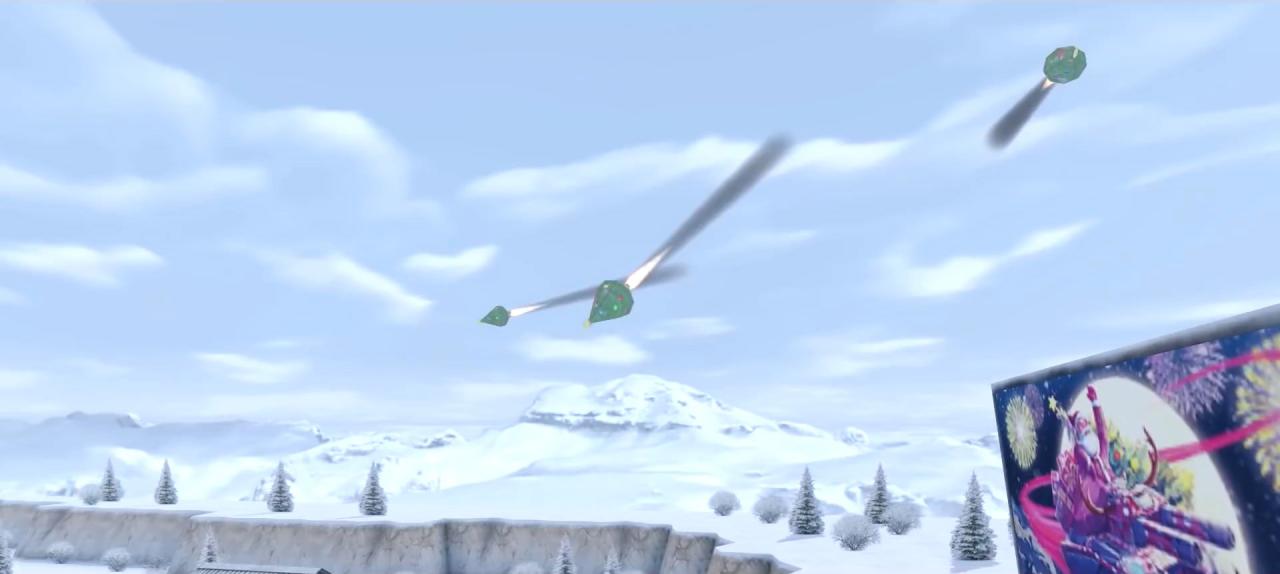 3D坦克圣诞树外观的金水晶拖着流星雨似的尾巴