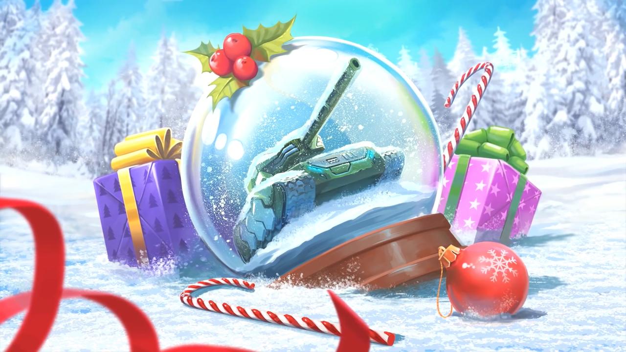3D坦克圣诞新年壁纸